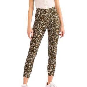 Free People We the Free Leopard Print Skinny Jegging Jeans Pants Size 26